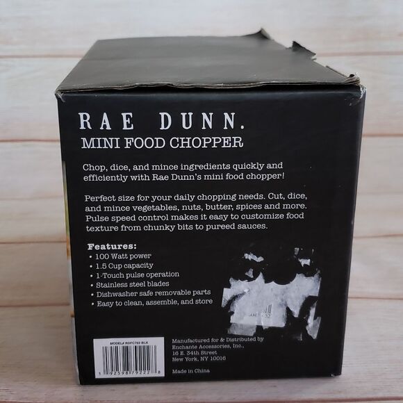 RAE DUNN Mini Electric Food Chopper 100 Watt Power - Picture 5 of 16